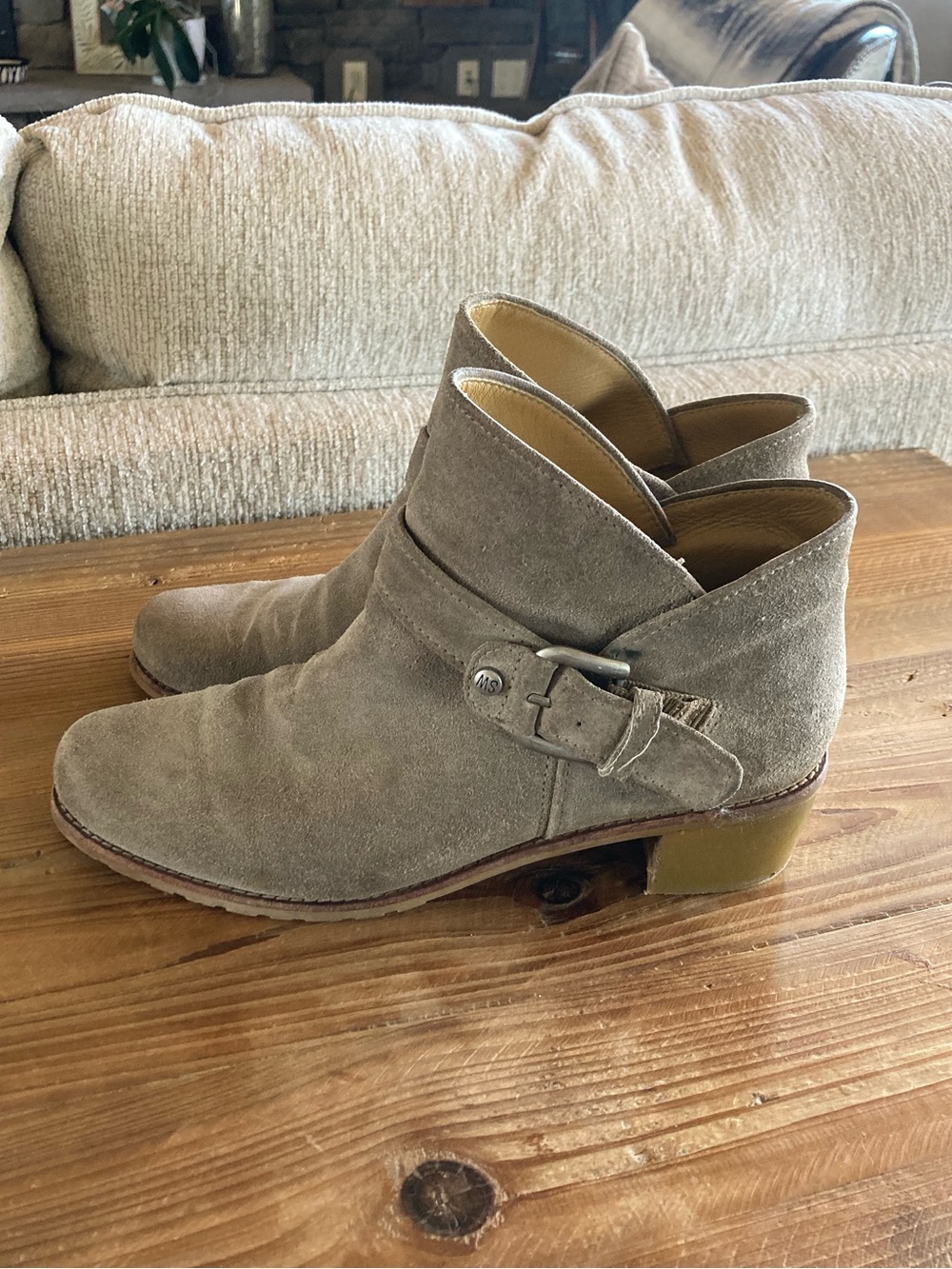 Stuart Weitzman 'Dude' Suede Slip On Ankle Boots
